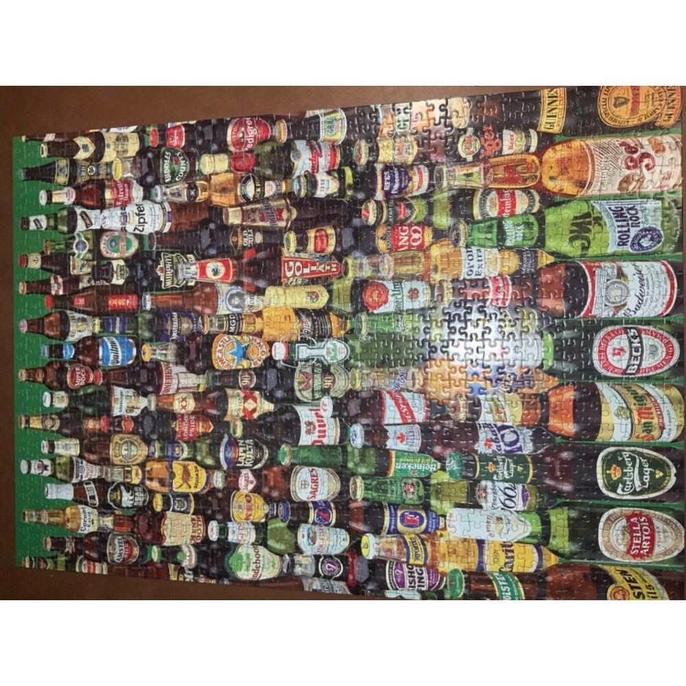 1000 Piece EDUCA Jigsaw Puzzle #12736 Beer Bottles Collage